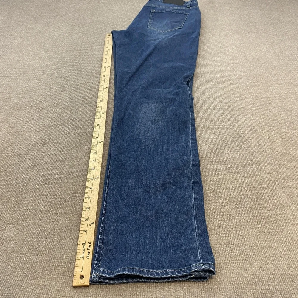 American Tall Jeans Mens 38x36 Blue Medium Wash Relaxed Straight Stretch Denim